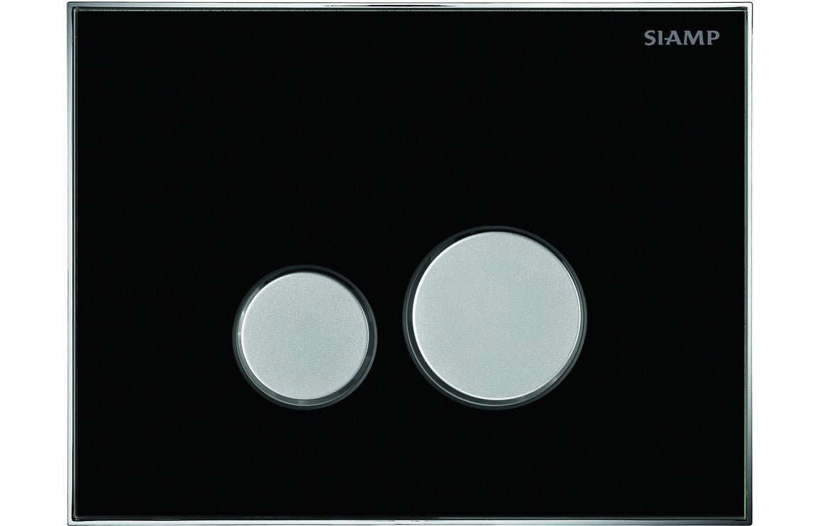 Prystine Eugene Flushplate - Black - PRIS100751 - TAP 'N' SHOWER