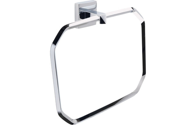 Prystine Vallejo Towel Ring - Chrome - PRIS101669 - TAP 'N' SHOWER