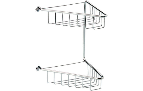 Prystine Blink 2 - Tier Corner Shower Caddy - Chrome - PRIS101697 - TAP 'N' SHOWER