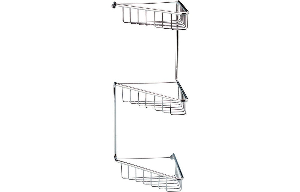 Prystine Blink 3 - Tier Corner Shower Caddy - Chrome - PRIS101698 - TAP 'N' SHOWER