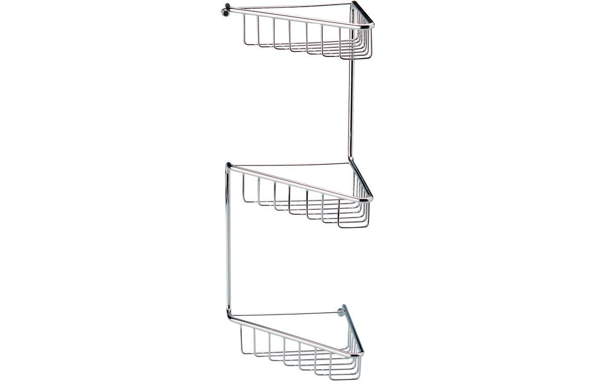 Prystine Blink 3 - Tier Corner Shower Caddy - Chrome - PRIS101698 - TAP 'N' SHOWER