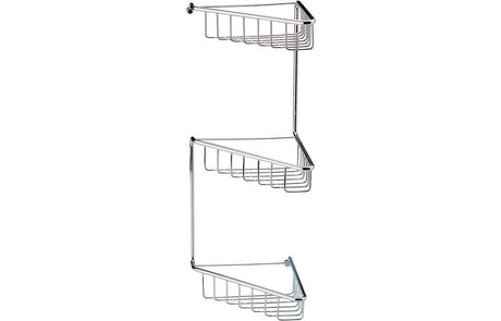 Prystine Blink 3 - Tier Corner Shower Caddy - Chrome - PRIS101698 - TAP 'N' SHOWER
