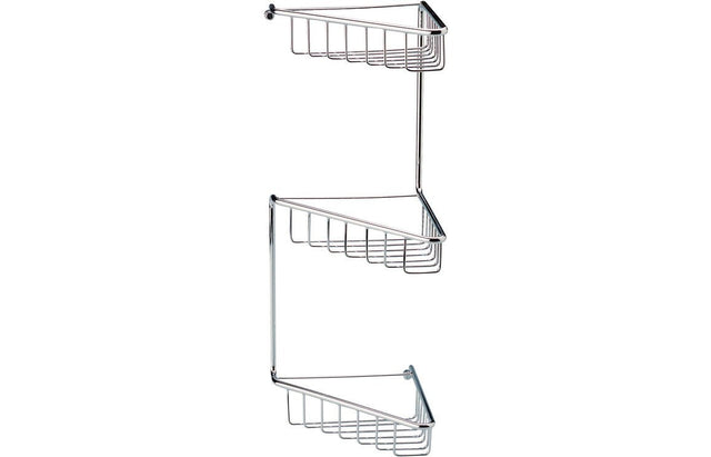 Prystine Blink 3 - Tier Corner Shower Caddy - Chrome - PRIS101698 - TAP 'N' SHOWER