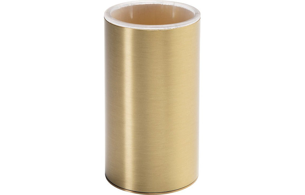 Prystine Brownsville Wall Mounted Toothbrush Holder - Brushed Brass - PRIS105481 - TAP 'N' SHOWER