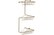 Prystine Blink 3 - Tier Corner Shower Storage - Brushed Brass - PRIS105488 - TAP 'N' SHOWER