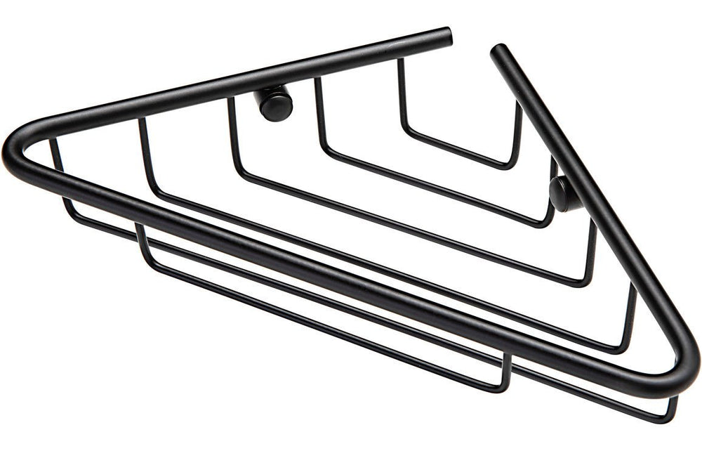 Prystine Blink 1 - Tier Corner Shower Storage - Black - PRIS105489 - TAP 'N' SHOWER