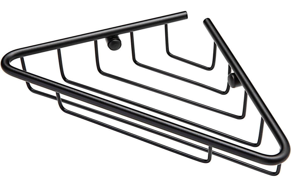 Prystine Blink 1 - Tier Corner Shower Storage - Black - PRIS105489 - TAP 'N' SHOWER