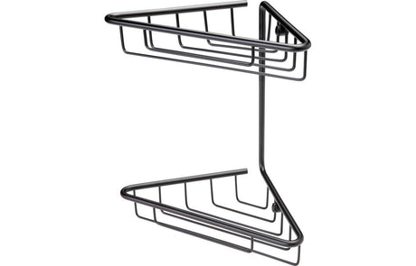 Prystine Blink 2 - Tier Corner Shower Storage - Black - PRIS105490 - TAP 'N' SHOWER