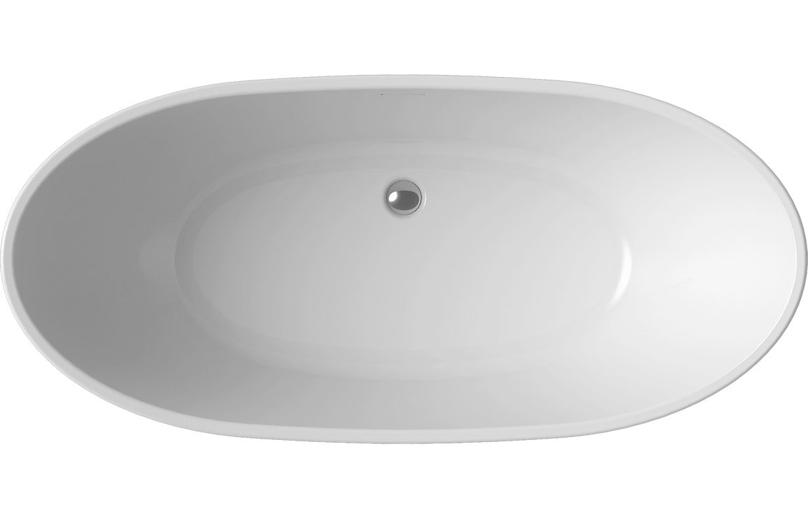 Prystine Matheres Freestanding Bath 1700 x 780 x 690mm - White - PRIS104121 - TAP 'N' SHOWER