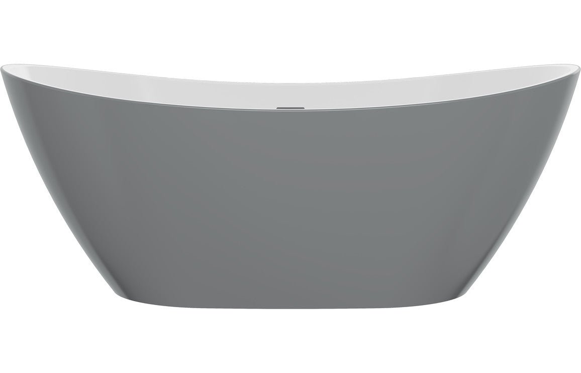 Prystine Matheres Freestanding Bath 1700 x 780 x 690mm - Grey - PRIS104122 - TAP 'N' SHOWER