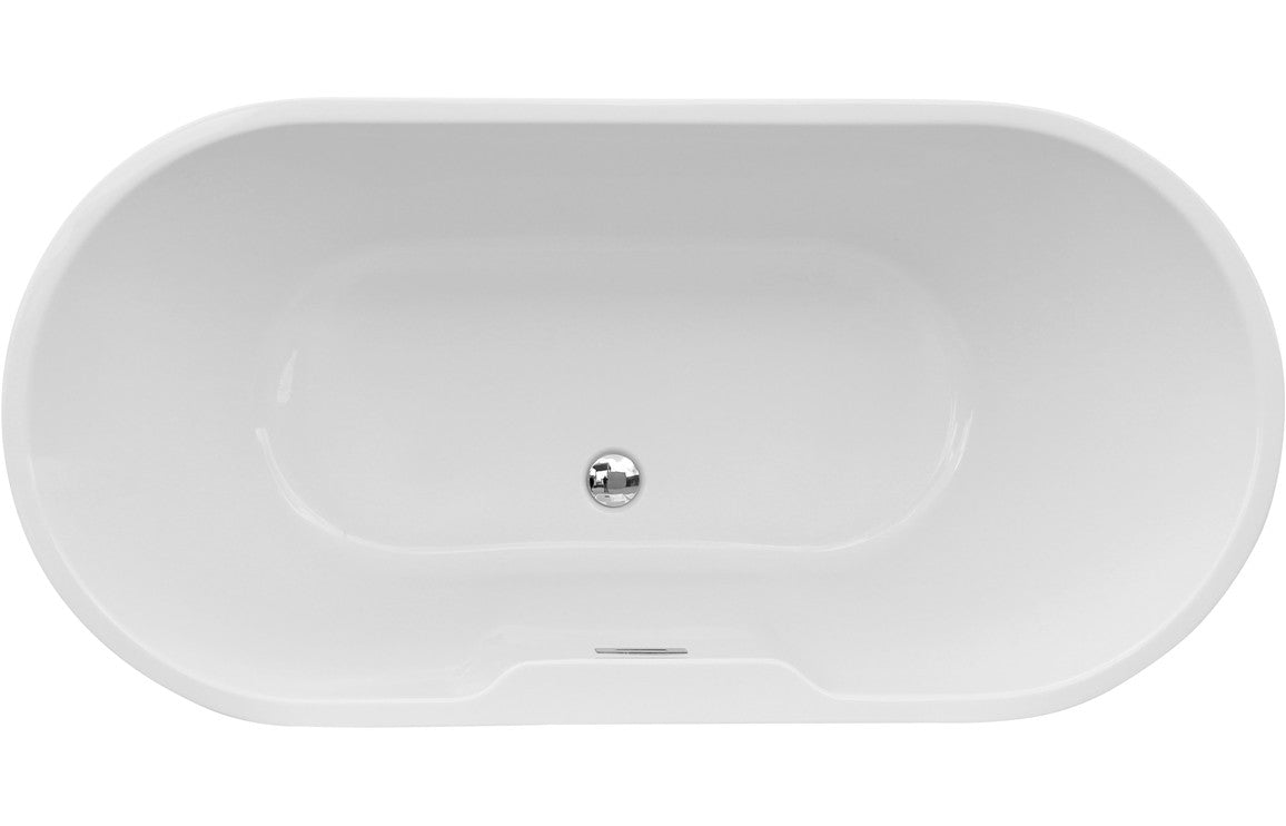 Prystine Elgin Freestanding 0TH Bath 1655 x 745 x 580mm - White - PRIS104125 - TAP 'N' SHOWER
