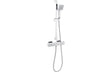 Square Cool - Touch Thermostatic Mixer Shower with Riser and Overhead Kit - Prystine Palmdale - TAP 'N' SHOWER