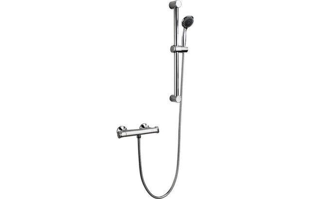 Round Low Pressure Thermostatic Bar Mixer Shower - Prystine Lakewood - TAP 'N' SHOWER