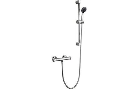 Round Low Pressure Thermostatic Bar Mixer Shower - Prystine Lakewood - TAP 'N' SHOWER