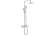 Round Thermostatic Bar Mixer Shower with Fixed and Adjustable Head Cool - Touch - Prystine Palmdale - TAP 'N' SHOWER