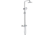 Round Thermostatic Bar Mixer Shower with Fixed & Adjustable Head - Prystine Charleston - TAP 'N' SHOWER