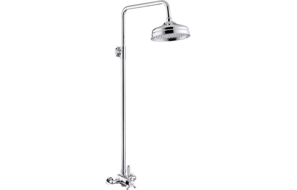 Traditional Thermostatic Shower With Fixed Head - Chrome - Prystine Hayward - TAP 'N' SHOWER