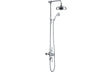 Traditional Thermostatic Shower With Fixed & Adjustable Head - Chrome - Prystine Hayward - TAP 'N' SHOWER