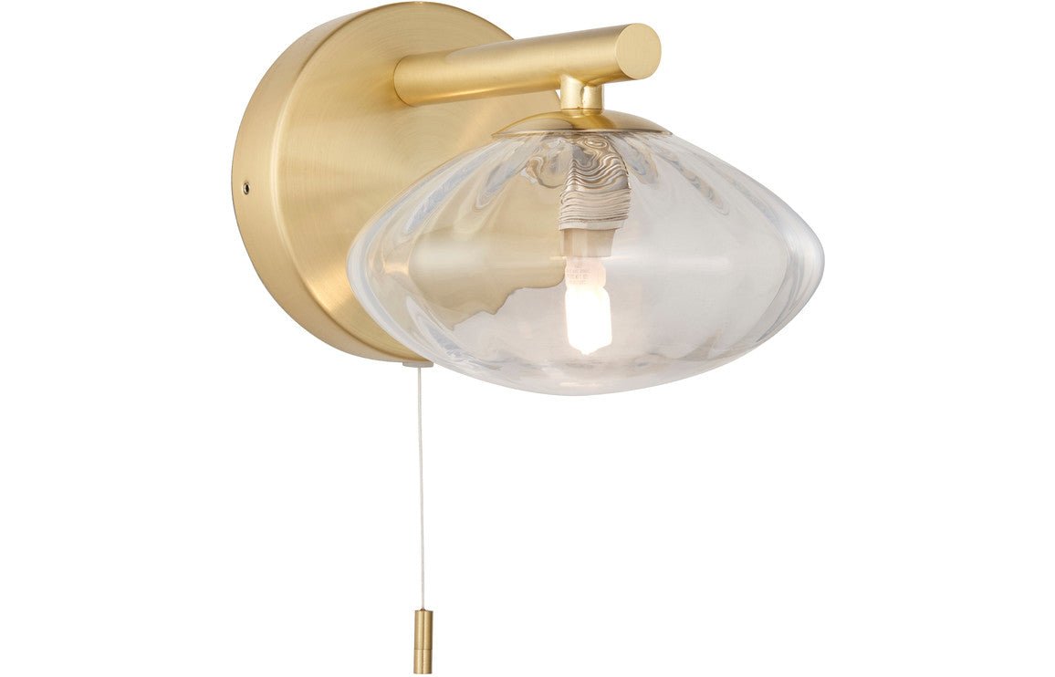 Prystine Bama Wall Light - Brushed Brass - PRIS106310 - TAP 'N' SHOWER