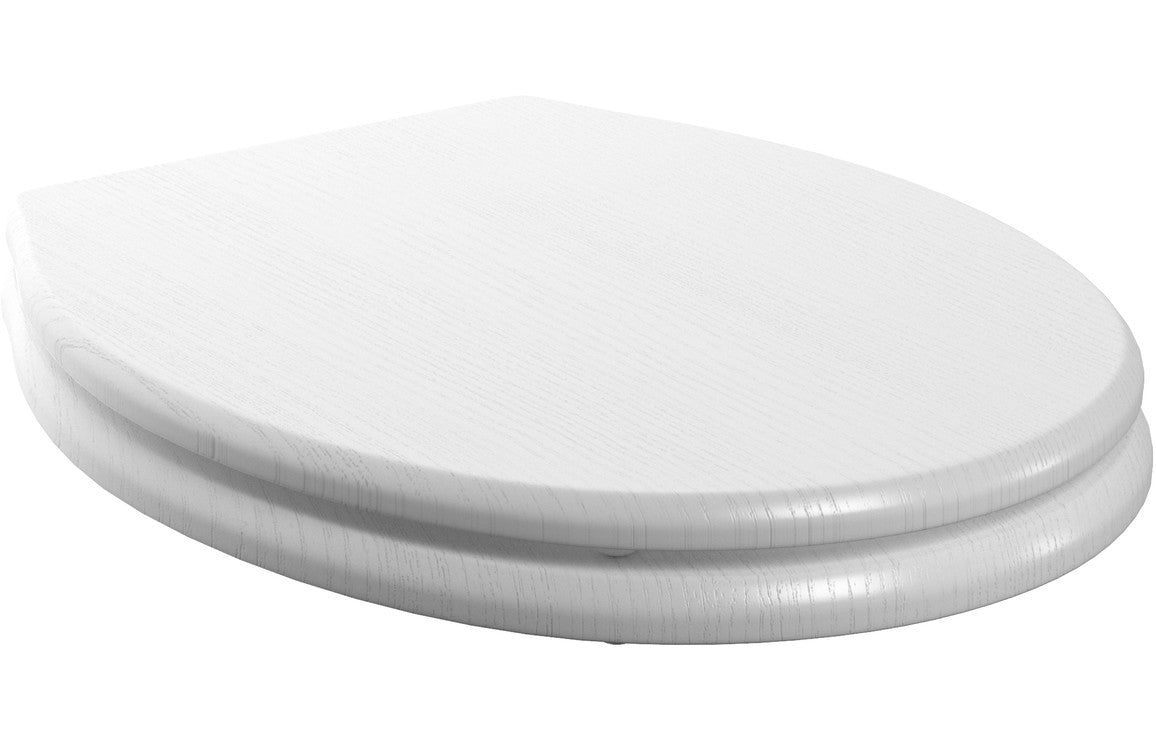 Prystine Bellevue Soft Close Toilet Seat - Satin White Ash - PRIS96095 - TAP 'N' SHOWER