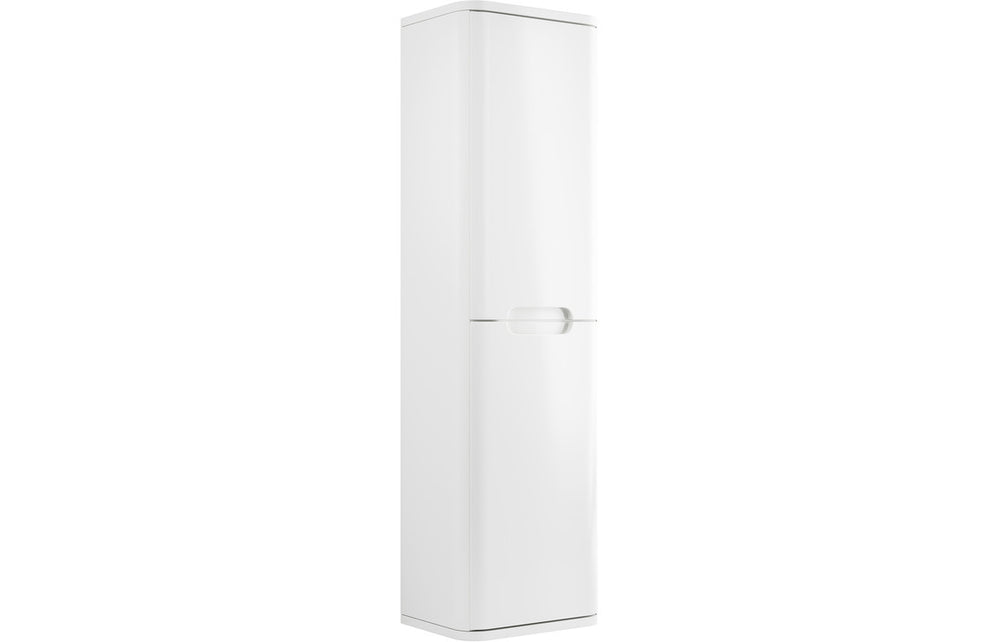 Prystine Orange 2 Door Wall Hung Tall Unit 350mm - White Gloss - PRIS96057 - TAP 'N' SHOWER