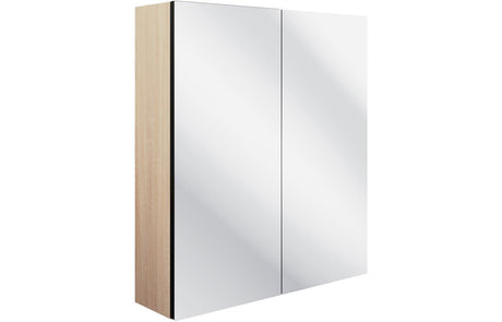 Prystine Olathe 2 Door Mirrored Wall Unit 600mm - Matt Graphite Grey - PRIS106168 - TAP 'N' SHOWER