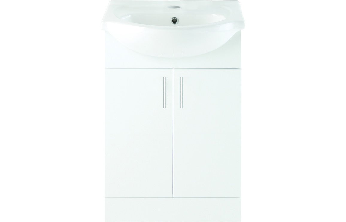 Prystine Fullerton Floor Standing Basin Unit & Portland Mirror Pack 560mm - PRIS103770 - TAP 'N' SHOWER