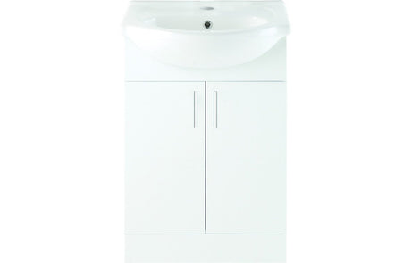 Prystine Fullerton Basin Unit & Basin 560mm - White Gloss - PRIS102955 - TAP 'N' SHOWER