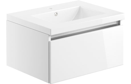 Prystine Naperville 1 Tap Hole Basin 615mm - White - PRIS104708 - TAP 'N' SHOWER