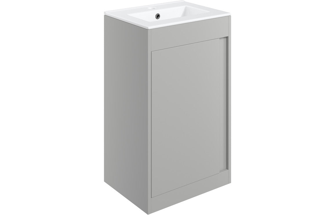 Prystine Pasadena Floor Standing Unit Inc. Basin - Matt Light Grey - PRIS105319 - TAP 'N' SHOWER