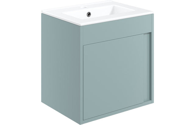 Prystine Pasadena Wall Hung Unit Inc. Basin 510mm - Matt Sea Green - PRIS105310 - TAP 'N' SHOWER