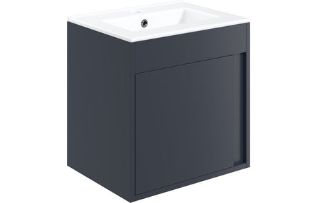 Prystine Pasadena Wall Hung Unit Inc. Basin 510mm - Matt Indigo Blue - PRIS105312 - TAP 'N' SHOWER