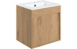 Prystine Pasadena Wall Hung Unit Inc. Basin 510mm - Seville Oak - PRIS105314 - TAP 'N' SHOWER