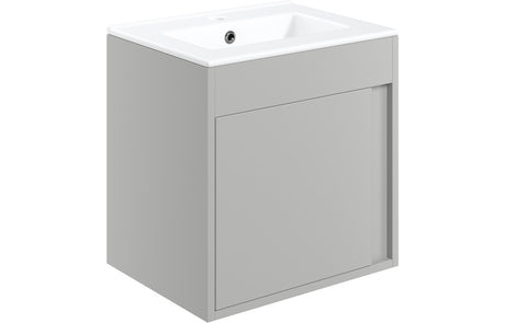 Prystine Pasadena Wall Hung Unit Inc. Basin 510mm - Matt Light Grey - PRIS105318 - TAP 'N' SHOWER