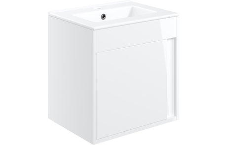 Prystine Pasadena Wall Hung Unit Inc. Basin 510mm - White Gloss - PRIS105320 - TAP 'N' SHOWER