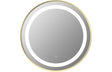 Prystine Ventura[a Round Front - Lit LED Mirror 600mm - Brushed Brass - PRIS106253 - TAP 'N' SHOWER