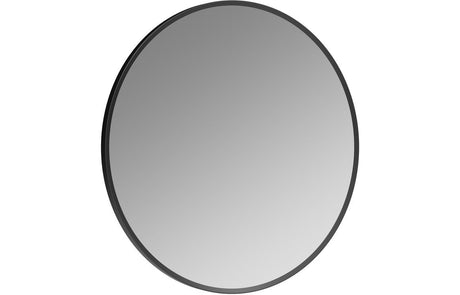 Prystine Dearborn Round Mirror 500mm - Matt Black - PRIS106262 - TAP 'N' SHOWER