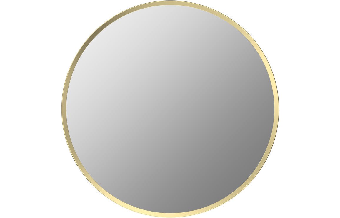 Prystine Dearborn Round Mirror 600mm - Brushed Brass - PRIS106260 - TAP 'N' SHOWER