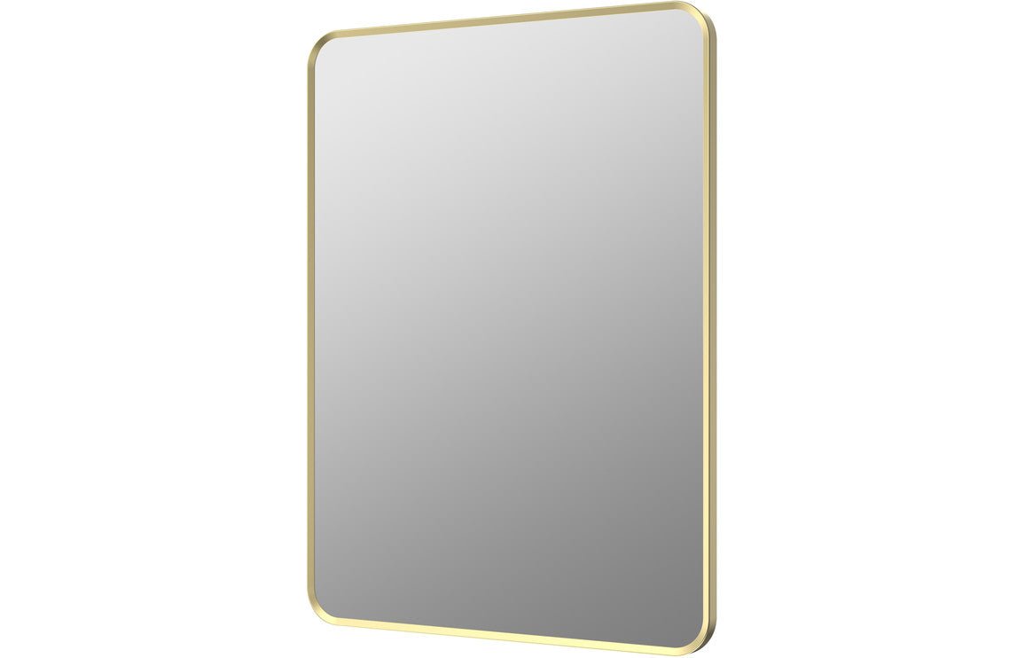Prystine Dearborn Rectangle Mirror 600 x 800mm - Brushed Brass - PRIS106268 - TAP 'N' SHOWER