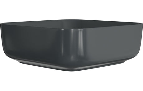 Prystine Weymouth Prystine Weymouth 400mm Ceramic Square Washbowl Inc Waste - Matt Black - PRIS104930 - TAP 'N' SHOWER
