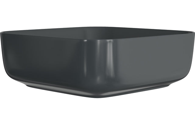 Prystine Weymouth Prystine Weymouth 400mm Ceramic Square Washbowl Inc Waste - Matt Black - PRIS104930 - TAP 'N' SHOWER