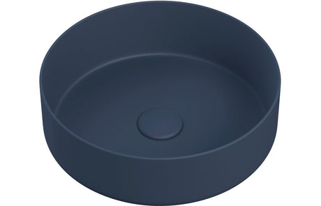 Prystine Weymouth Ceramic Round Washbowl Inc Waste 355mm - Matt Deep Blue - PRIS105577 - TAP 'N' SHOWER