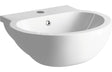 Prystine Jackson 1 Tap Hole Semi Recessed Basin 540mm - White - PRIS1758 - TAP 'N' SHOWER