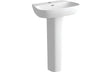 Prystine Loddington 1 Tap Hole Basin & Full Pedestal 600 x 400mm - White - PRIS1809 - TAP 'N' SHOWER