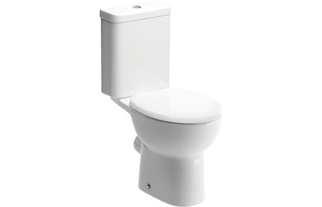 Prystine Katie Close Coupled Toilet, Push Button D/F Cistern & Soft Close Seat - White - PRIS1930 - TAP 'N' SHOWER