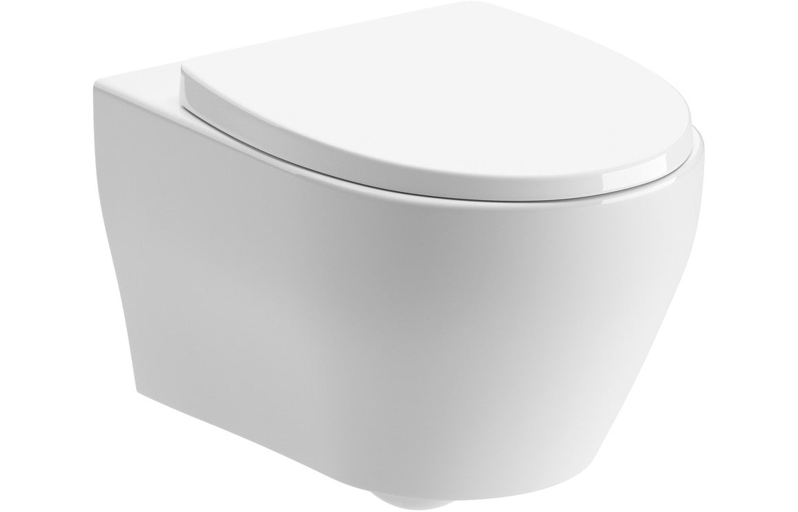 Prystine Oadby Slim Soft Close Toilet Seat - White - PRIS106385 - TAP 'N' SHOWER