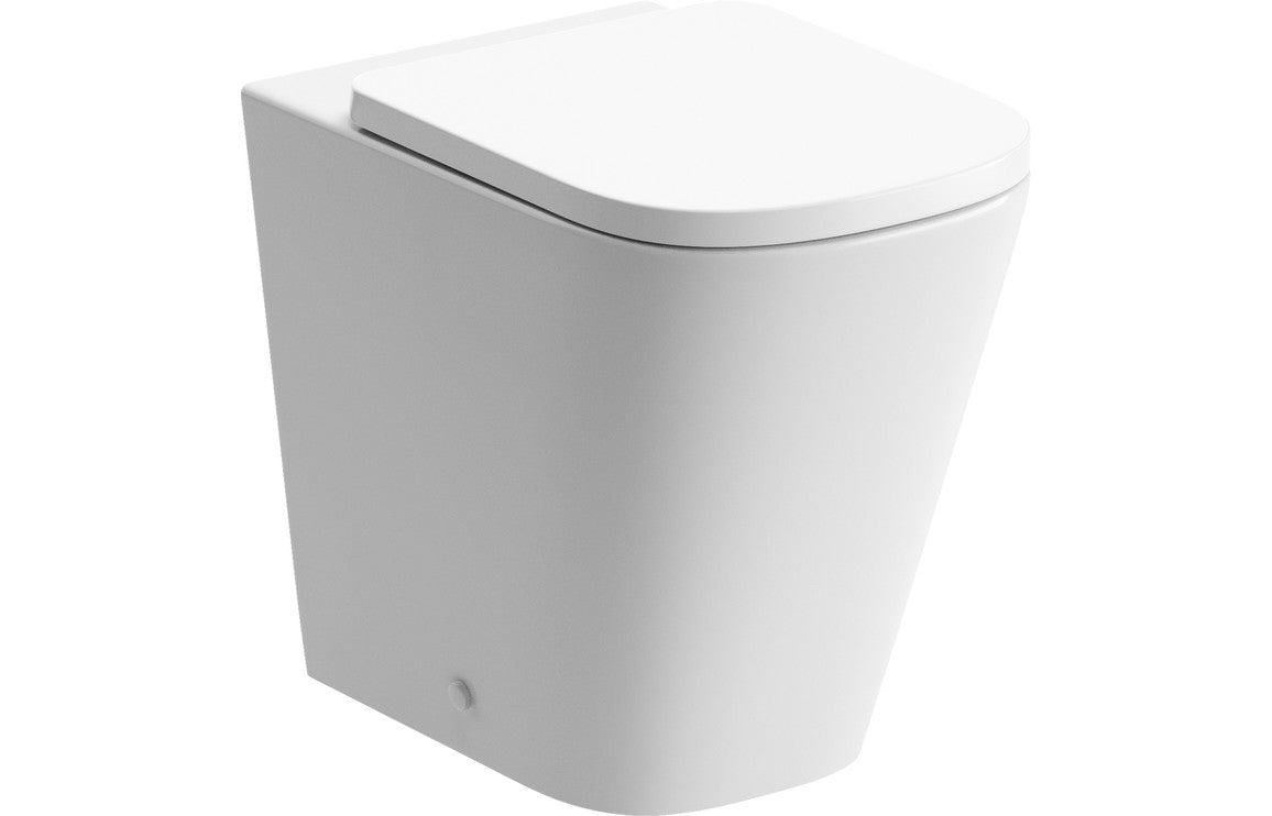 Prystine Loddington Back To Wall Toilet & Soft Close Toilet Seat - Rimless - Compact - PRIS106148 - TAP 'N' SHOWER