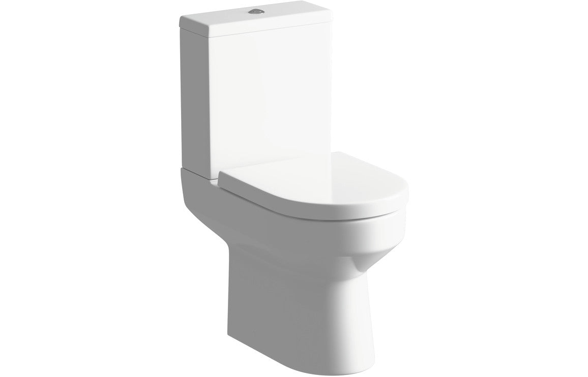 Prystine Owston Close Coupled Toilet & Soft Close Seat - White - PRIS1914 - TAP 'N' SHOWER