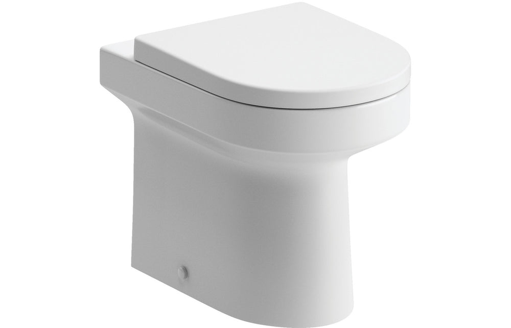 Prystine Owston Back To Wall Toilet & Soft Close Seat - White - PRIS1935 - TAP 'N' SHOWER