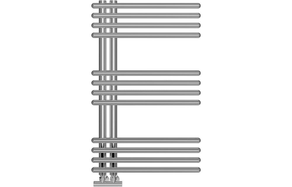 Prystine Knoxville 50mm Designer Round Ladder Radiator 500 x 800mm - Chrome - PRIS102983 - TAP 'N' SHOWER